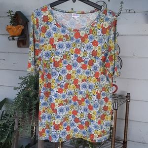 LulaRoe Floral Short Sleeve Top 3X 🌼🌼🌼